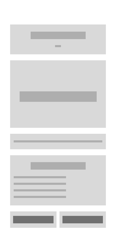 Early wireframe of the result page