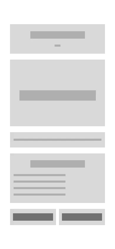 Early wireframe of the result page