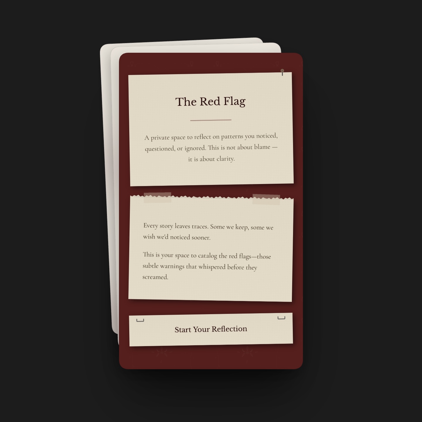 The Red Flag dating reflection app